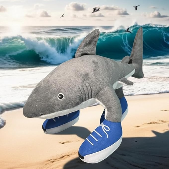 Italian Brainrot Plush Toy, 14 inch Tralalero Tralala Plushies, Italian Brainrot Stuffed Animal, Funny Shark Monster Figure Doll for Adults Kids Boys Girls