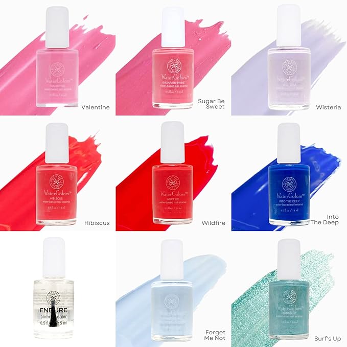 Honeybee Gardens Water-Based Nail Enamel, Fairy Dust, Iridescence & Shimmer Frosted Pink, Slightly Sheer, Eco-Friendly, Odorless & Vibrant Polish, 0.5 fl oz