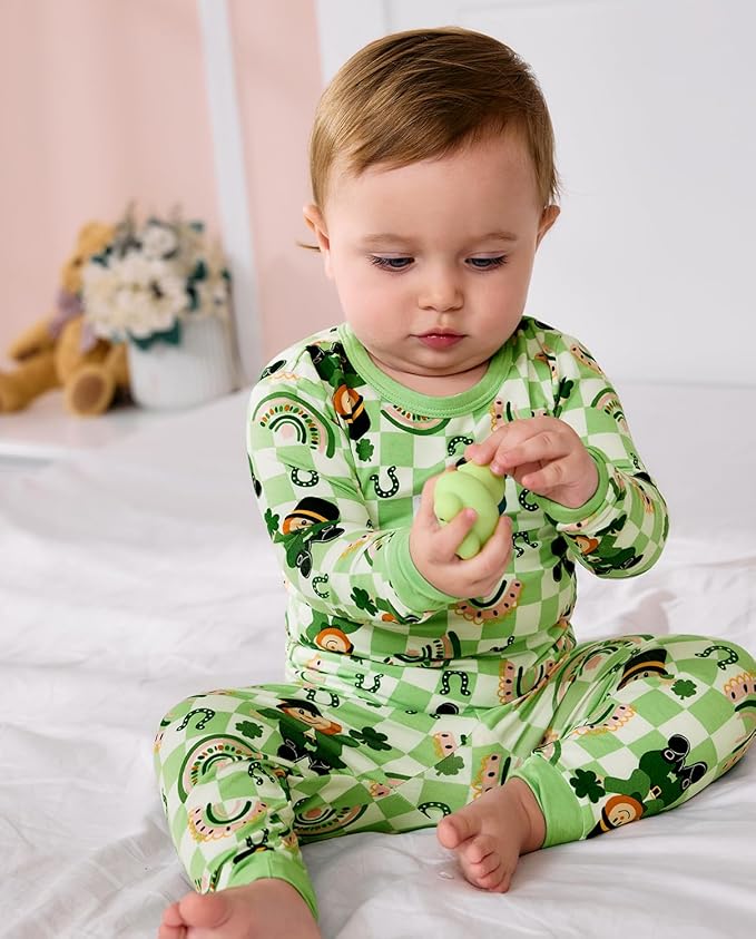 Bamboo Viscose Toddler Girls Kids Pajamas Unicorn Mermaid Pjs Long Sleeve Snug fit 12M-8Y 2pcs Soft Jammies