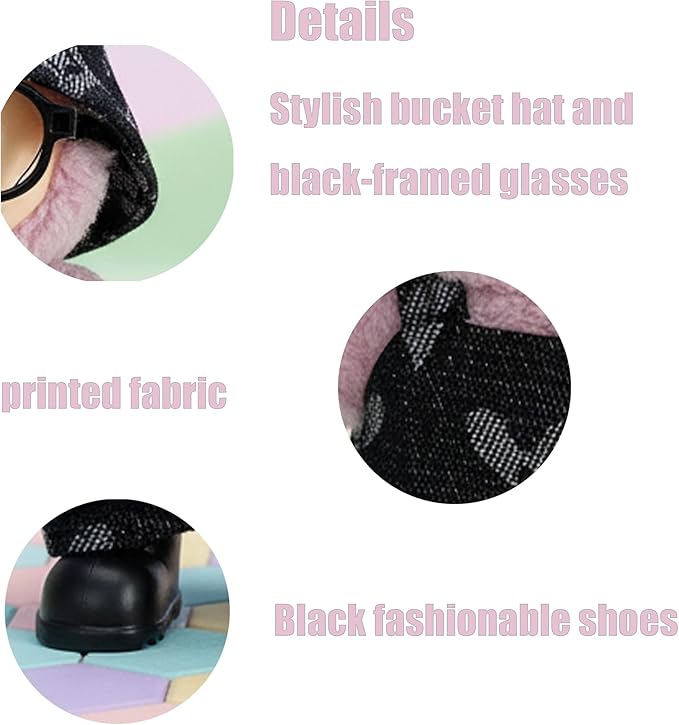 4-in-1 Doll Clothes Compatible with 17cm Dolls, Cute Outfit Set with Fashion Accessories, Chic Style for Collectible Figures (No Doll)