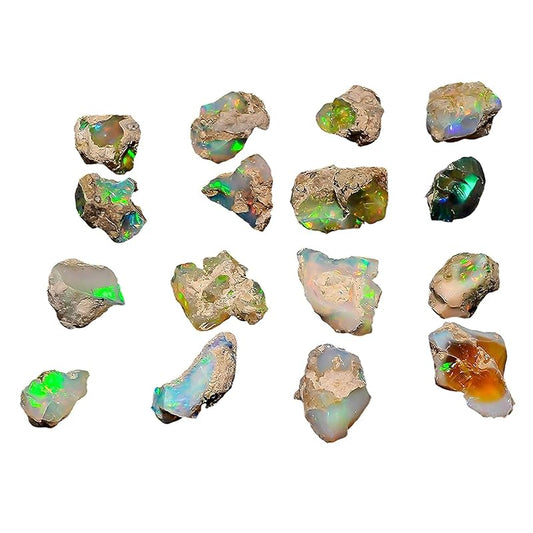 50 carats Ethiopian Opal Raw, Fire Play Opal, Opal Supply, Jewelry Making Stones, DIY Crystals, Chakra Opal, Healing Opals, Birthstone Gemstones, Opal Rough, Rainbow Opal