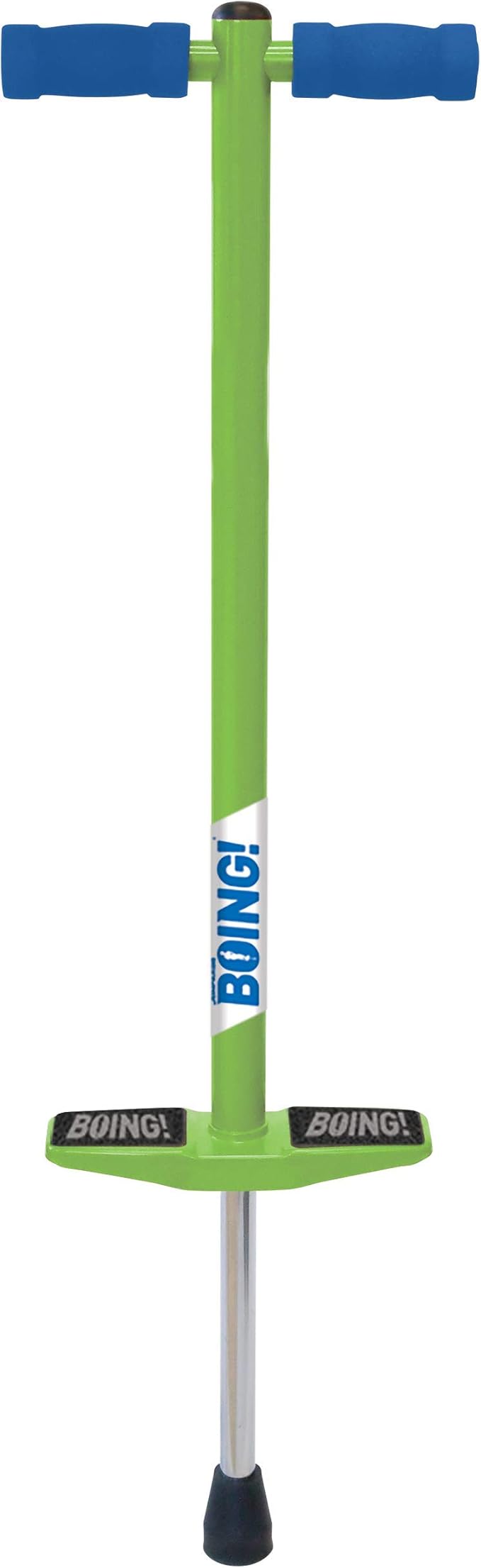 Geospace Jumparoo BOING! JR. Steel POGO STICK by Air Kicks, Small for Kids 50 to 90 Lbs - Active Play Outdoor Fun that Promotes Exercise & Balance Skills (Green)