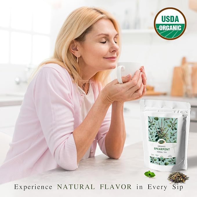 Oxify Organic Spearmint Herbal Loose Tea- 16 oz (16 oz, Spearmint)
