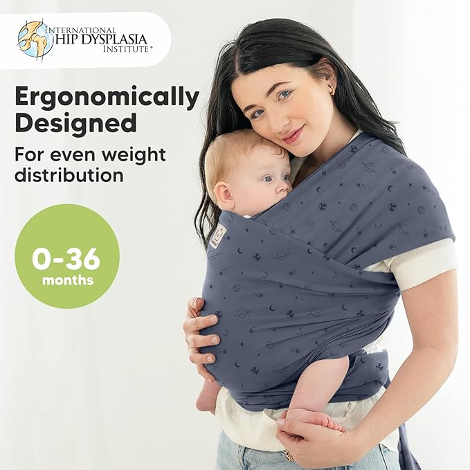 Baby Wrap Carrier - All in 1 Original Baby Carrier Newborn to Toddler Sling, Easy to Wear, Hands Free Bonding, Lightweight, Breathable Infant Wraps (Planets)