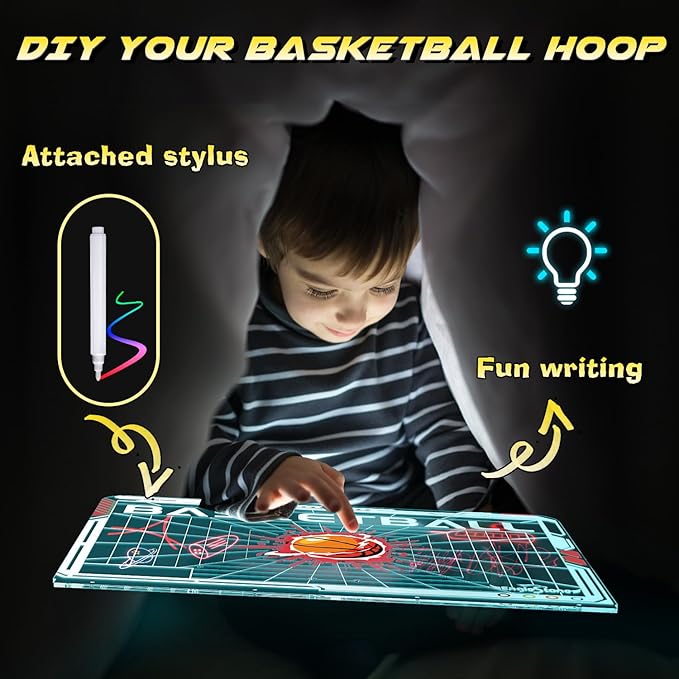 EagleStone Mini Indoor Basketball Hoop with Scoreboard,4 Balls & Pump,Over The Door Bedroom Office Basketball Hoop for 6 7 8 9 10 11 12+ Year Old Kids Boys
