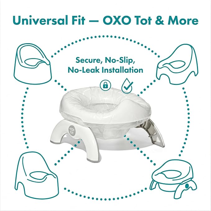 [36 Count] ByniBiny Disposable Potty Bags for OXO Tot 2-in-1 Go Potty | Leak-Proof with Absorbent Pads, No-Mess Portable Travel Potty Liners for Toddler Training, Fits Most Potty Chairs