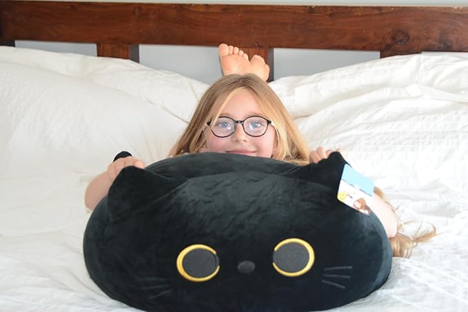 29-inch Jumbo Black Cat Plush Design - Squishy Cuddly & Fun - Ideal Gift for Family Members - Exceptional & Exclusive Size