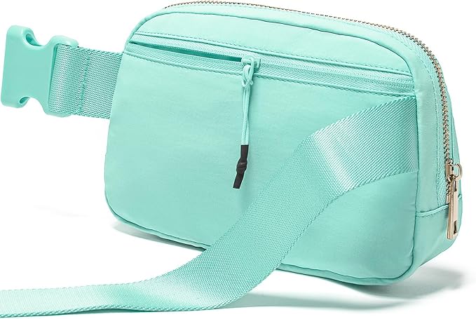 Gitus Belt Bag Fanny Pack Crossbody Bags with Initial Letter Patch Cute Stuff Birthday Gifts for Teenager Girls Trendy Preppy Stuff for Teen Girls Cool Stuff for Teens (Mint Green-C)