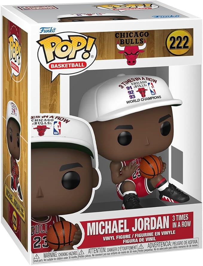 Funko Pop! NBA: Bulls - Michael Jordan - 3X in a Row - Collectable Vinyl Figure - Gift Idea - Official Merchandise - Toys for Kids & Adults - Sports Fans - Model Figure for Collectors and Display