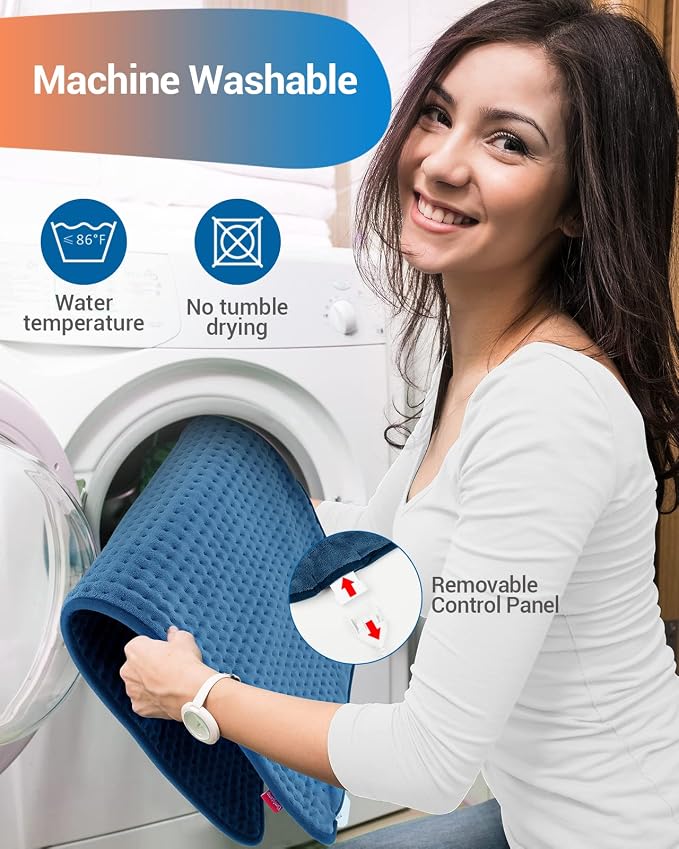 Comfytemp Extra Large Heating Pad for Back & Period, 33"x17" Electric Throw | Heated Pads for Neck/Shoulder/Leg, Birthday Day Gifts for Mom Dad Women Men, FSA Eligible HSA, Machine Washable, 2H Auto-Off