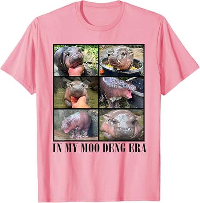 YOUNG GREEN Moo Deng Sweatshirt Moo Deng Bouncy Pig T-Shirt The Cute Baby Hippo Sweatshirt Gift For Moo Deng Lovers
