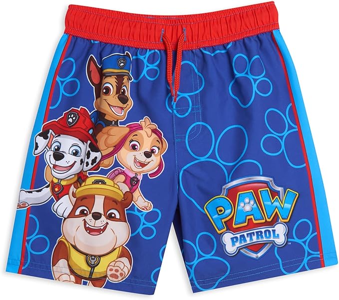 Nickelodeon Paw Patrol Pullover Rash Guard and Swim Trunks UPF 50+ Outfit Set Toddler to Big Kid Sizes (2T - 10-12)