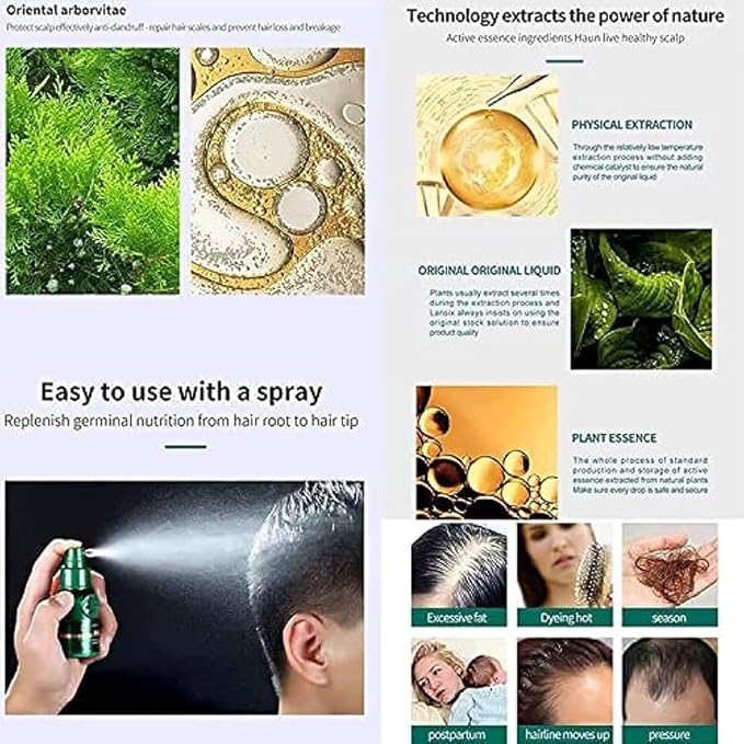 Shougagro Japanese Ginger Ginseng Hair Growth Serum Spray, HyunGang Korea Hair Regrowth Spray for Men Women (2 Pcs)