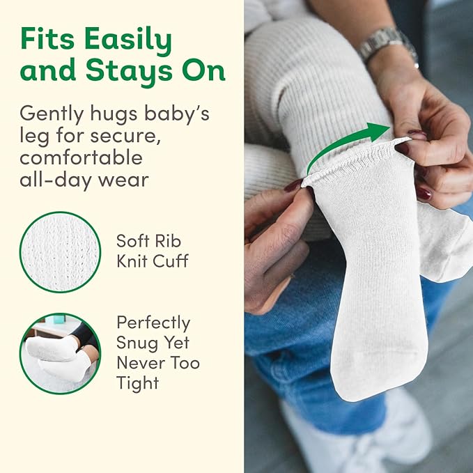 Fruit of the Loom Baby & Toddler Grow & Fit Flex Zones Cotton Stretch Socks - Unisex, Girls, Boys