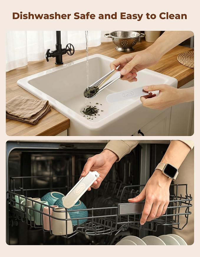 2 Pack Tea Infuser for Loose Leaf Tea, 2-in-1 Tea Scoop Infuser Fine Mesh Tea Strainers for Loose Tea Single Cup, 304 Stainless Steel Loose Leaf Tea Steeper