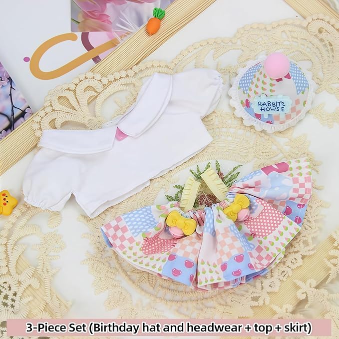 17cm Doll Clothes Set Outfit Girly Costume for 6.7 Inch Dolls Accessories, Fashion Dresses Clothes Set Suitable for 15cm/17cm Dolls Clothes Party ,Luxury Chic Doll Clothing(NO Doll)