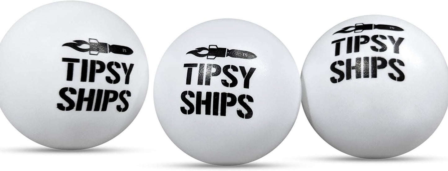 Tipsy Ships Beer Pong Set V2 - The Ultimate Battle Pong Party Game - 8 Ship Trays, 3 Ping Pong Balls Included. Fits Any Standard Plastic Cup, Battle on Any Table!