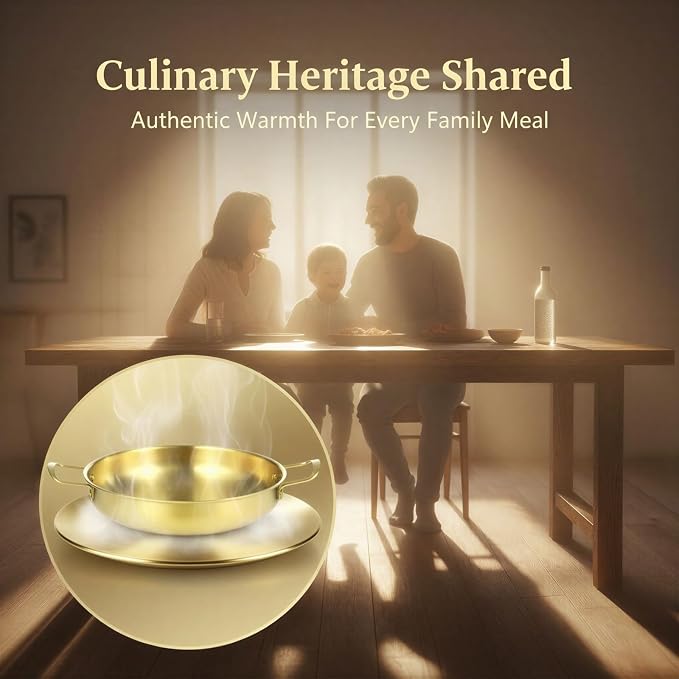 3 Pieces Gold Korean Ramen Pots Set, Stainless Steel Cooking Pan with Flat Bottom and Dual Ear Handles, Universal Stove Top for 8.7 x 8.7 x 2.8 in, 7.9 x 7.9 x 2.4 in, 7.1 x 7.1 x 2 in