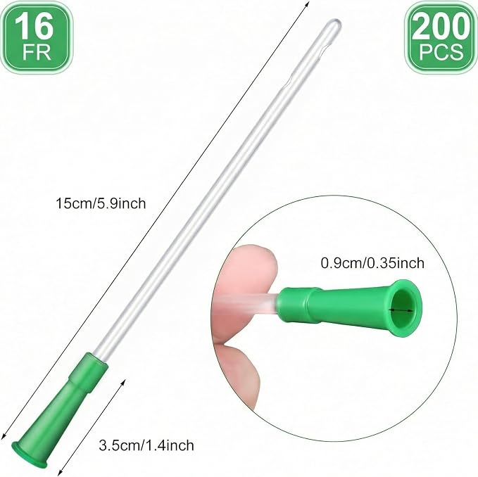 Nuanchu PVC Replacement Tubings Supplies Tubes Kit Clear Replacements Hose with Flexible Rounded End for Smooth Insert(16fr,200 Pieces)
