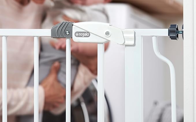 Regalo Safety 36" Extra Tall Baby Gate for Doorways & Bottom of Stairs, Pressure Mount, Toddlers & Pets, 6-24 Months, Tested & Safe for 30 Years, American Designed, American Owned