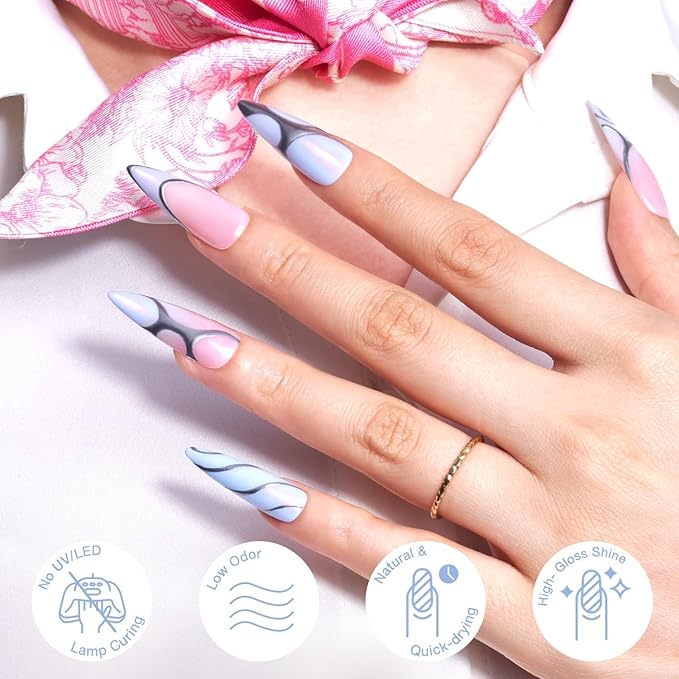 AZUREBEAUTY Nail Polish,Celestial Blue Quick Dry Complete Natural Super Lustrous ,Professional for DIY Manicure and Pedicure at Home