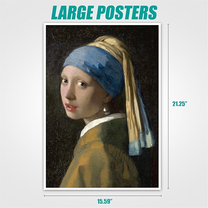Antelope - 1000 Piece Puzzle for Adults, Girl with a Pearl Earring, by Johannes Vermeer, 1665 - Officially Licensed, Jigsaw Puzzles 1000 Pieces, High Resolution, Matte Finish, No Dust