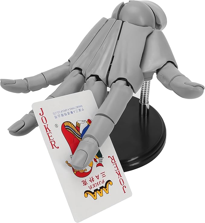1:1 Right Hand Model for Drawing, Articulated Flexible Artist Manikin Figure with Adjustable Joints, PVC Poseable Sketching Tool, Moveable Mannequin for Artists, Painting, Displaying, Desk Decor, Gray