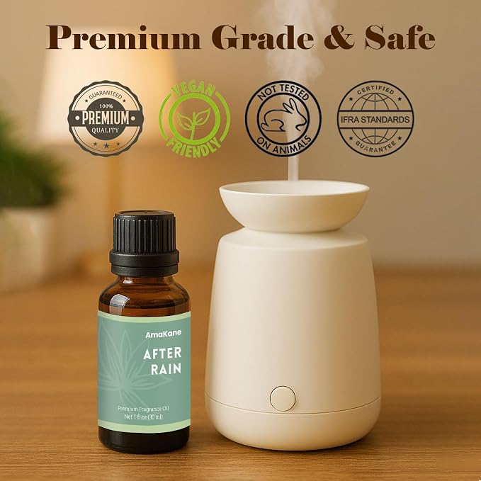 AmaKane After Rain Hotel Fragrance Oil 30ml, Essential Oil Inspired by Sheraton Hotels, Premium Diffuser Oil for Home, Long-Lasting Aromatherapy Oil for Candle, Soap & DIY Making