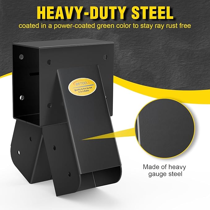 BETOOLL A-Frame 1pcs Bracket Swing Set Bracket for Heavy Duty Swing Set – Includes Mounting Hardware, Ideal for Indoor and Outdoor Playgrounds (1 Bracket-Black)
