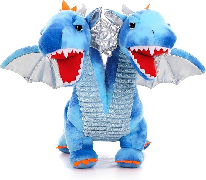 Tezituor Double Headed Dragon Stuffed Animals, 5 PCs Stuffed Dinosaur Plush Toys Set, Mommy Dragon with 4 Baby Dinosaurs Plushies Inside,Dino Gift for Girl Boy, 20 inch