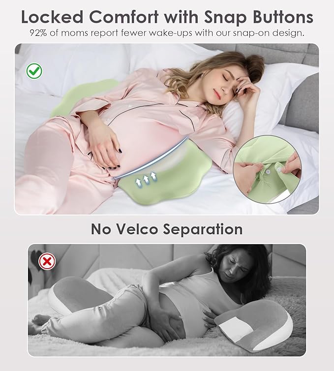 Pregnancy Pillows for Sleeping, Memory Foam Maternity Pillow Support for Back Belly HIPS, Adjustable Travel Wedge Pillow for Pregnant Women, Side Spleeping Pregnant Pillows with Cooling Pillowcase