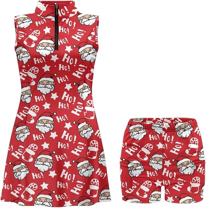 Golf Dress Tennis Dresses for Women with Built in Shorts and Pockets Sleeveless Athletic Dress Workout Dress