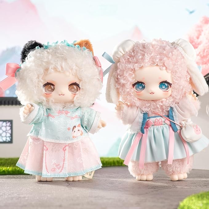 CALEMBOU Plush Doll Blind Box, Nagi Mountain and River Romance Series Mystery Blind Figure, Kawaii 1 of 6 Possible Collectibe Vinyl Plush Toys Birthday Gifts (Mountain and River Romance Series)