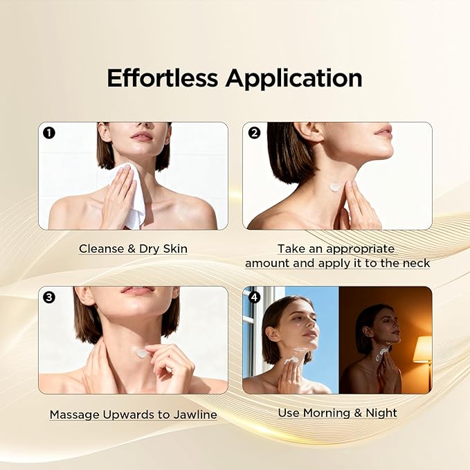 Firming Neck Cream for Crepey Skin Body Care Comfort,Moisturizing, Tightening Lotions Cosmetic Skin Care Skin & Repair for Women（Platinum）