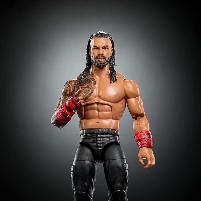 Mattel WWE Elite Collection Top Picks Action Figures & Accessories Set, 6-inch Collectible Roman Reigns with Swappable Hands & Ring Gear (Styles May Vary)