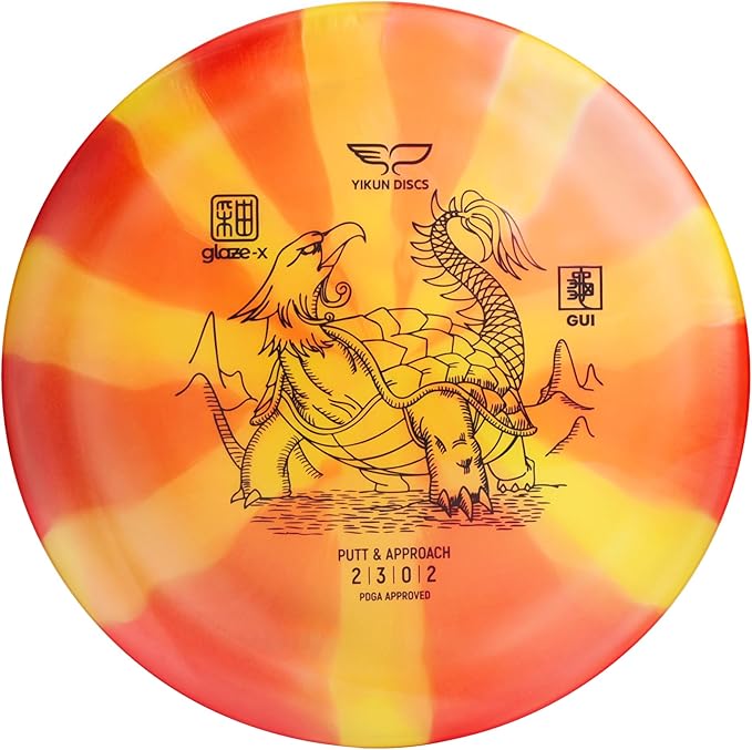 yikundiscs Yikun Disc Golf Putter Approach|PDGA Approved Golf|Throwing Disk Golf Putter|170-175g| Stable Golf Discs Perfect for Outdoor Games and Competition, Orange