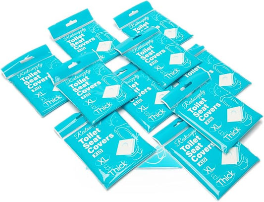 Disposable Toilet Seat Covers Flushable XL Extra Large & Thick Outdoor Travel Porta Potty (100)