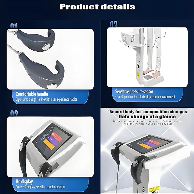 Commercial Body Composition Analyzer for Gym and Home Used Analyzer Body Health Machine Bioelectrical Impedance,Wireless Printing Black