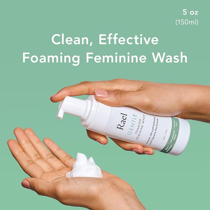 Rael Feminine Care Wash & Wipes Bundle - pH-Balance, Artificial Fragrances Free, Vegan, Cruelty-Free/Foaming Feminine Cleansing Wash (5oz, 2 Pack) & Flushable Feminine Wipes (10 Count, Pack of 2)