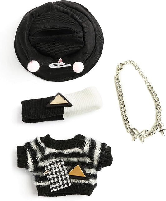 Doll Clothes for 17cm Dolls Fashion Accessories for Dress Up No Doll Stripes