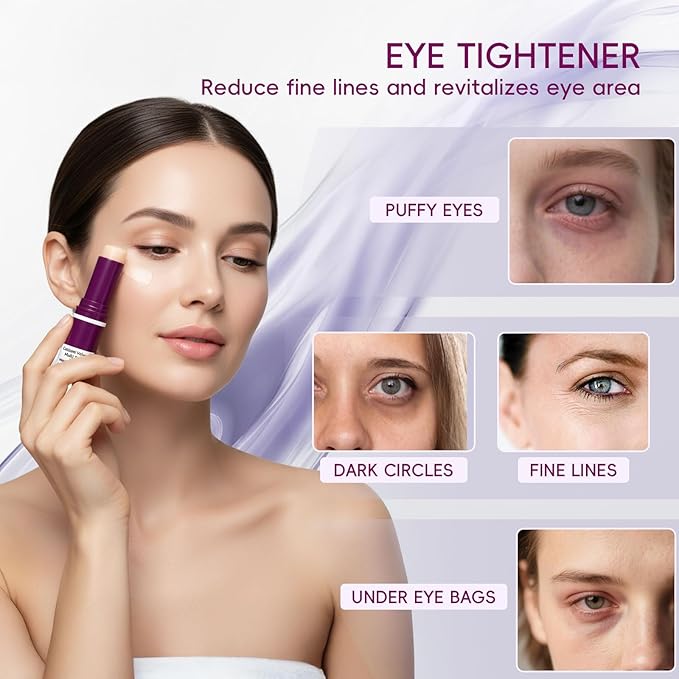 2PCS Cementerre Calcium Multi Balm Stick, Korean Calcium Volume Multi Balm, Collagen Moisturing Stick, Anti-aging, Wrinkles, Sagging, Hydrating, Firming Skin, Suitable for Eyes, Face & Neck-Purple