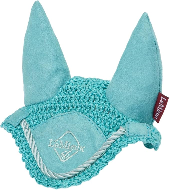 LeMieux Toy Pony Ear Bonnet for Toy Pony - Handmade Crochet - Super Soft - 3 Years + - Gift for Kids - Benetton Blue
