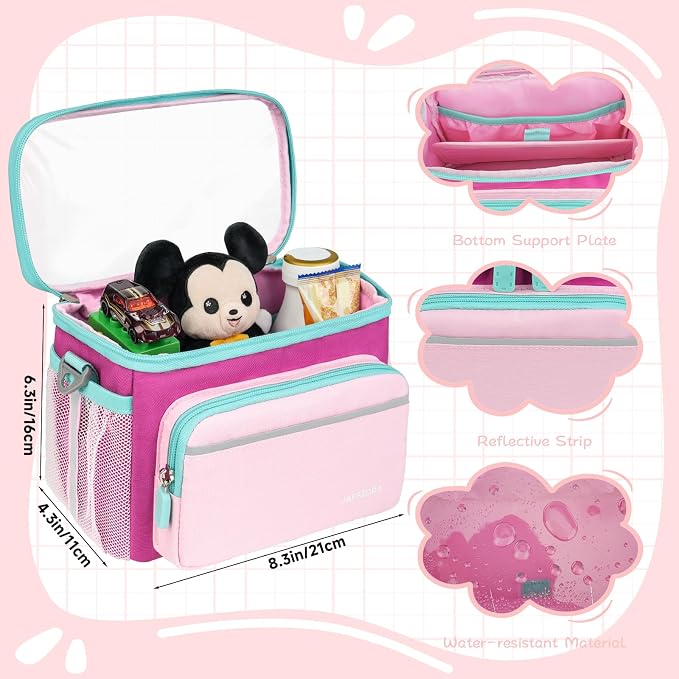 Kids Bike Basket, Front Frame Handlebar Bag for Toddler Scooter Tricycle Bicycle, Cute Small Fabric Bicycle Basket for Boys & Girls,