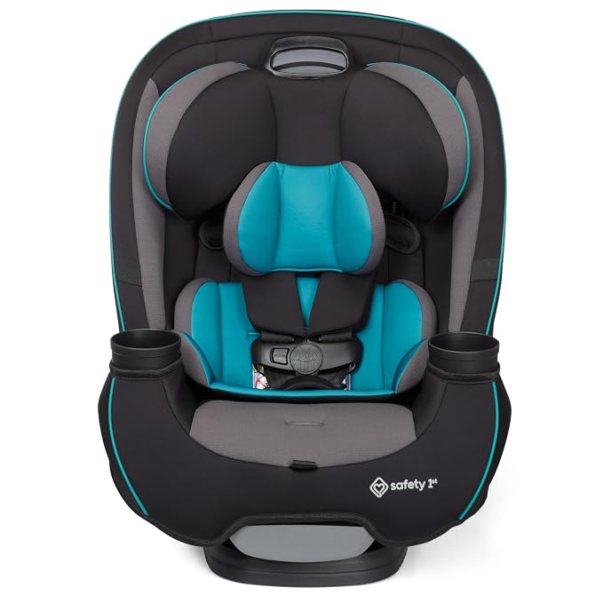 Safety 1st Grow and Go All-in-One Convertible Car Seat, Rear Facing, 5-40 lbs, Forward Facing (30–65 lbs), High Back Booster Seat 40-100 pounds, Green Gables