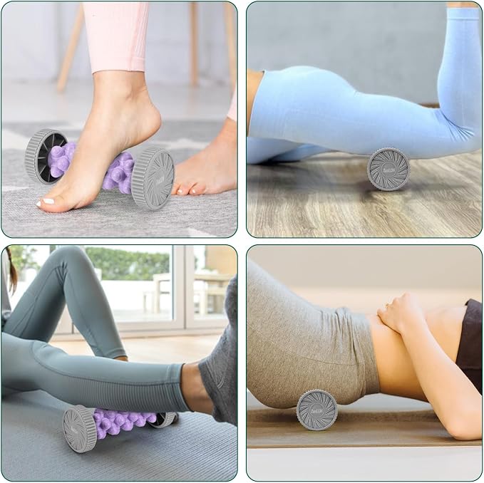 ZanLLW Foot Roller for Plantar Fasciitis Relief, Manual Deep Tissue Foot Massager for Circulation and Pain Relief, Reflexology Trigger Point Therapy Feet Massage Roller Tool for Arch or Heel Recovery