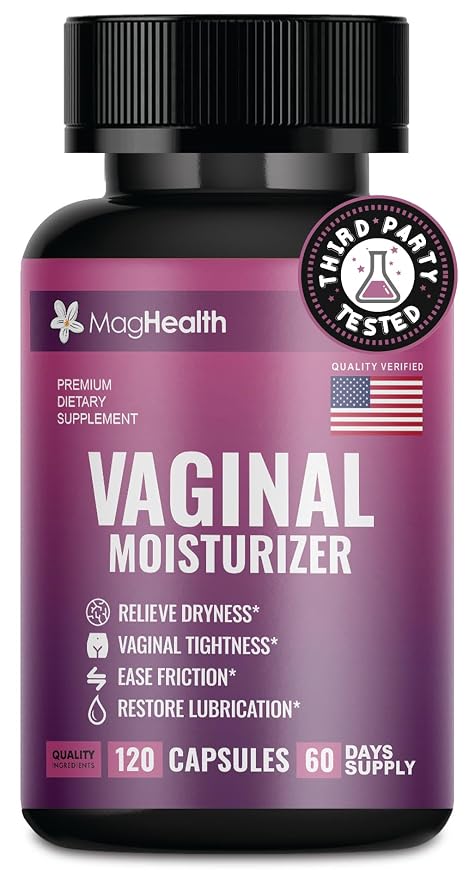 Vaginal Moisture Supplement for Women | Intimate Health Support Capsules with Kacip Fatimah, Manjakani & Slippery Elm | Promotes Comfort, Elasticity & pH Balance | 120 Vegan Capsules (60 Day Supply)