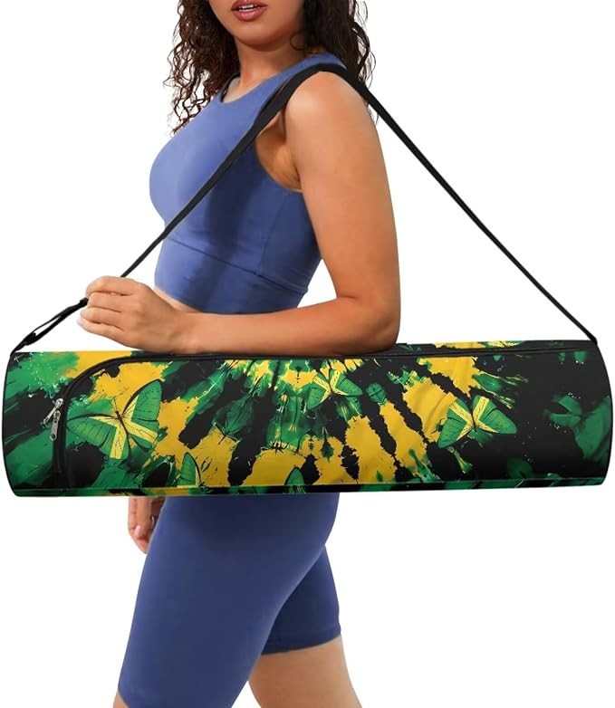 Yoga Mat Bag with Adjustable Shoulder Strap and Handle Zipper, 30in Wide x 6.3in Diameter for Yoga Mat Storage