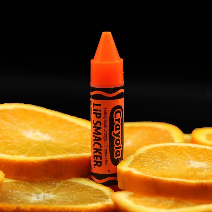 Lip Smacker Crayola Lip Balm Party Pack - 8 Moisturizing Lip Balms, Cotton Candy, Orange, Sherbert, Watermelon, Berry, Apple, Banana, Hydrating & Protecting - Cruelty-Free