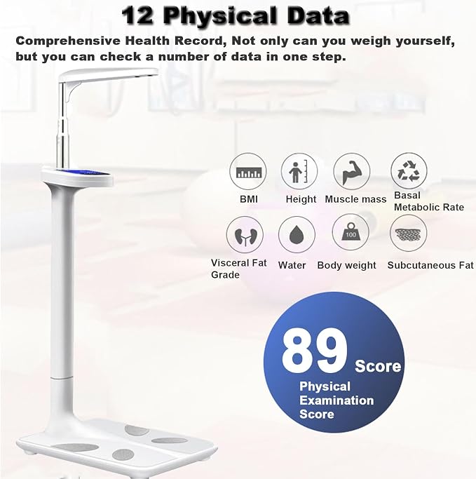 Digital Scale, Professional Multifunctional Height and Weight Scale, Body Composition Analyzer for Weight/Height/Obesity Value,