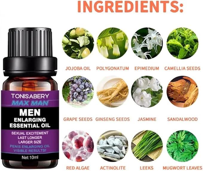Enlargement Oil for Men's Massage Essential Oil for Male Enhancement
